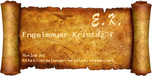 Engelmayer Kristóf névjegykártya