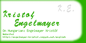 kristof engelmayer business card